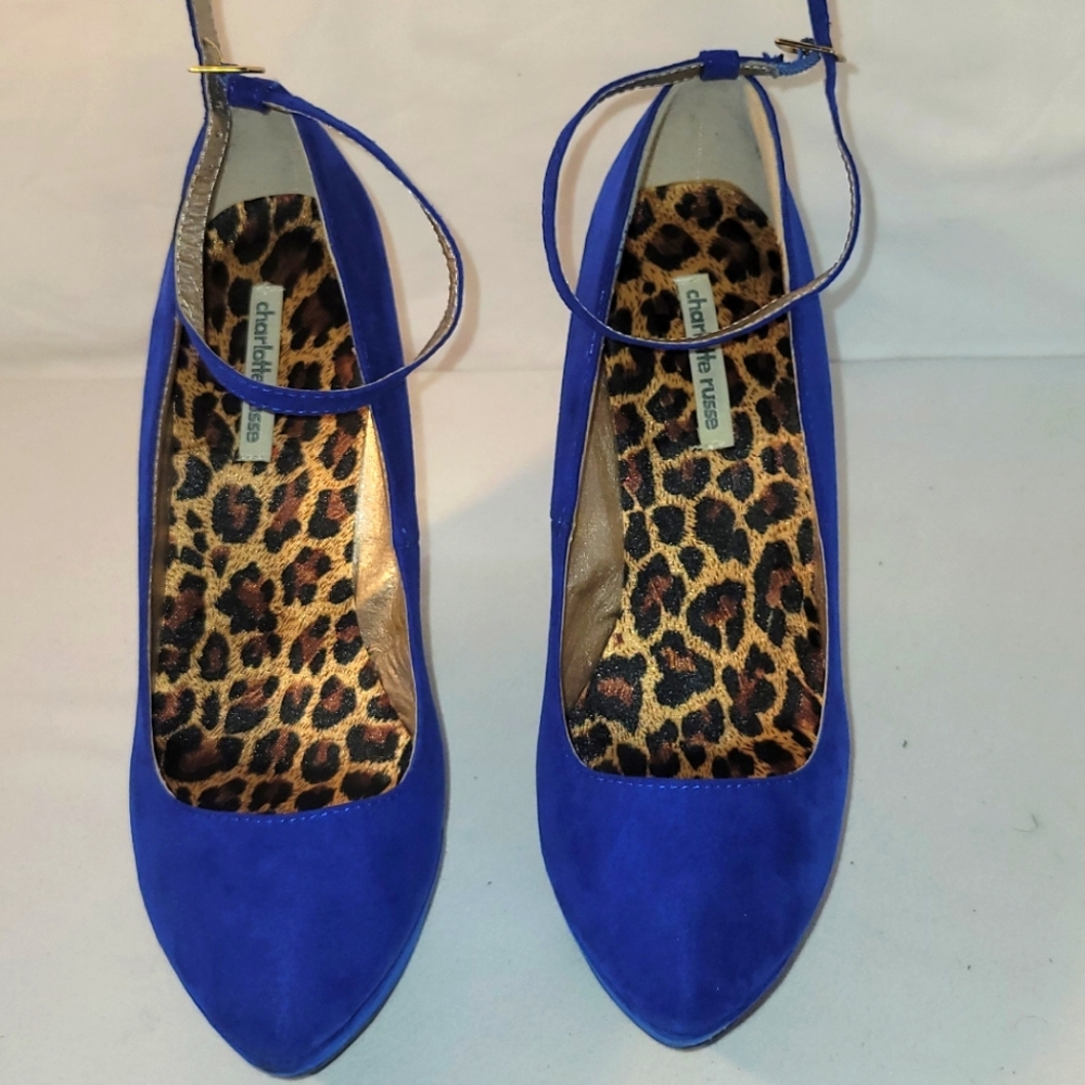 Royal Blue Wedged Pumps